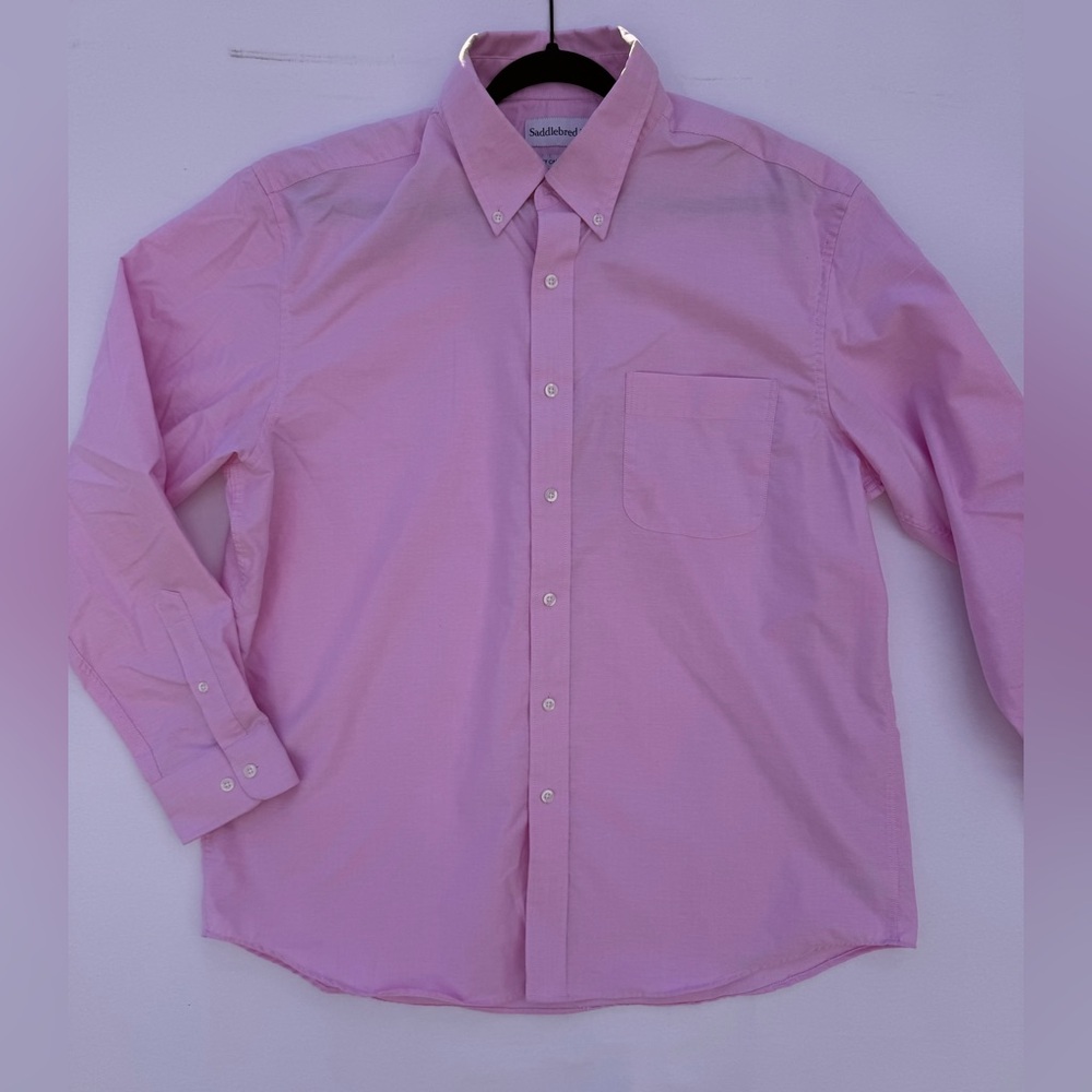 Saddlebred Soft Pink Men's Dress Shirt 17.5 35/35